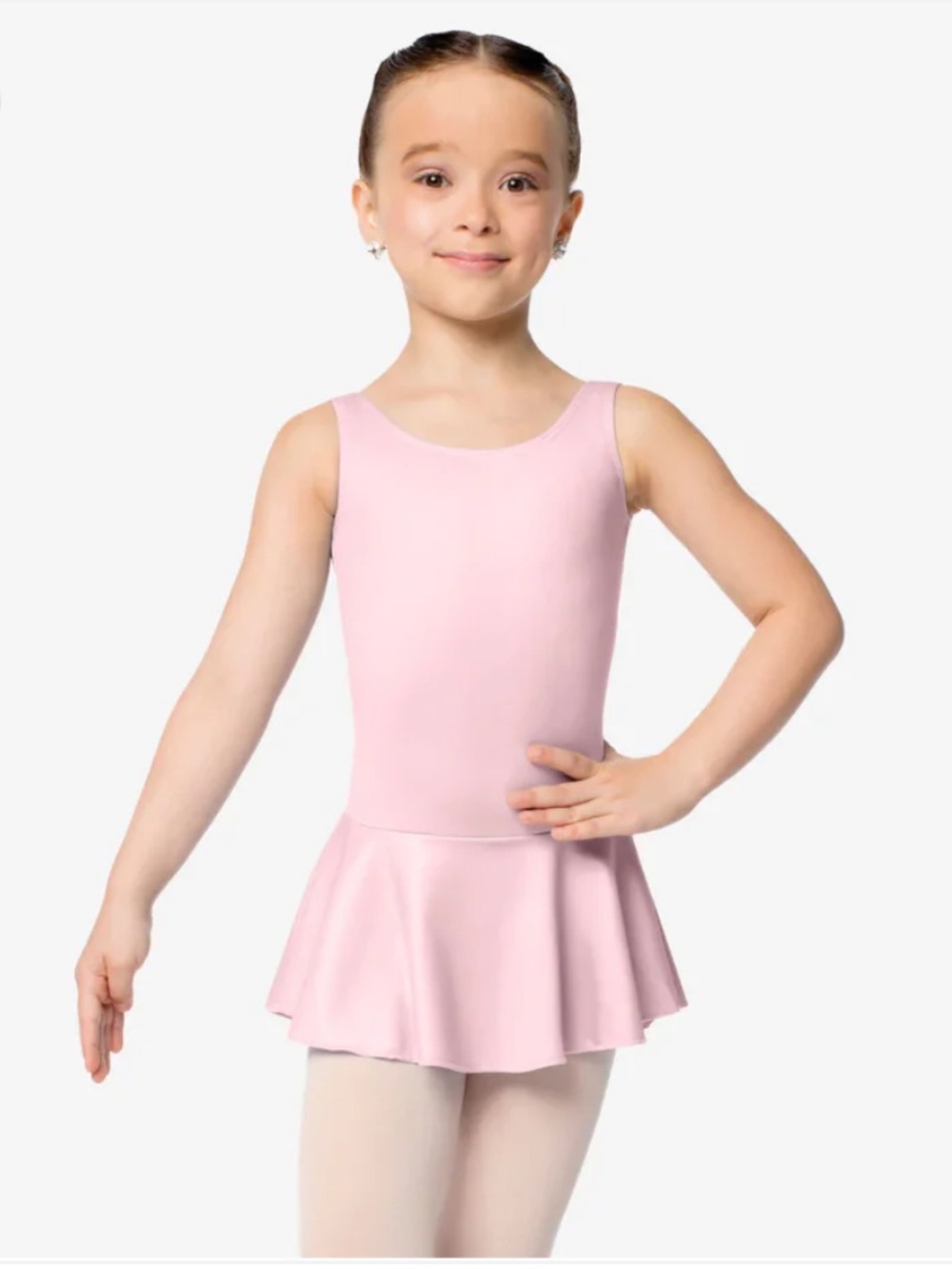 So Danca Ballet Dance Child Tank Dress Leotard Bow on Back Pink Size 2A 12-14 - Picture 4 of 11